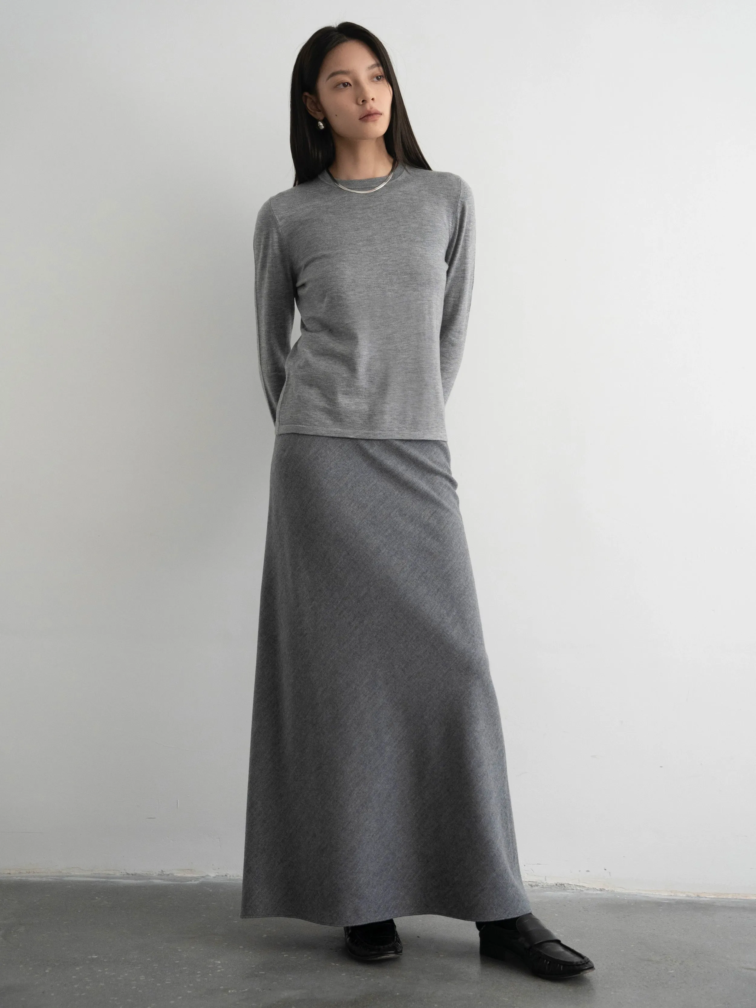 Custom-Spun Cashmere Silk Wool Sweater