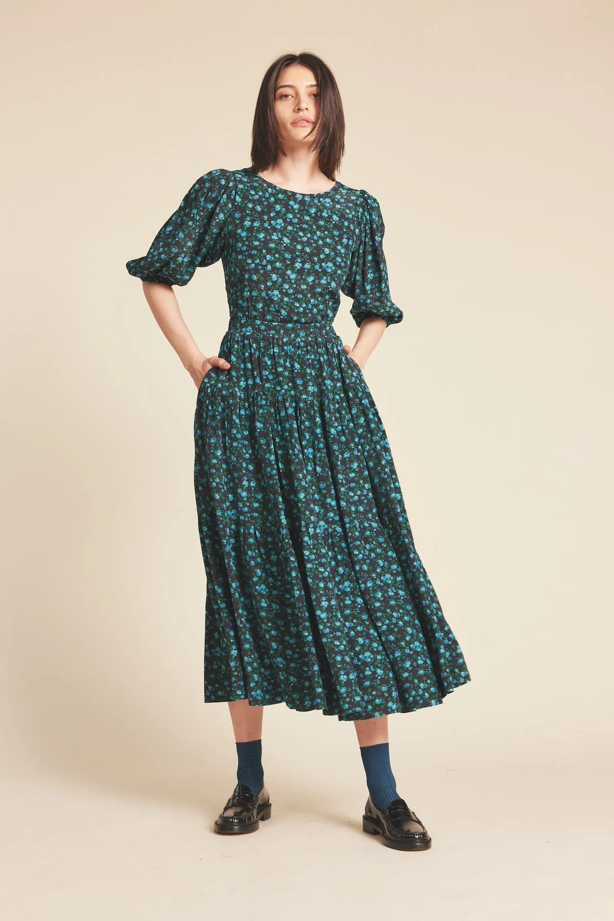 Daphne Dress - Blue Larkspur