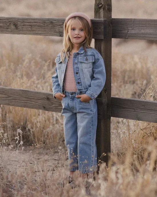 Denim Jacket || Light Washed Denim | Rylee   Cru