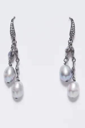 Diamond & Pearl Earrings