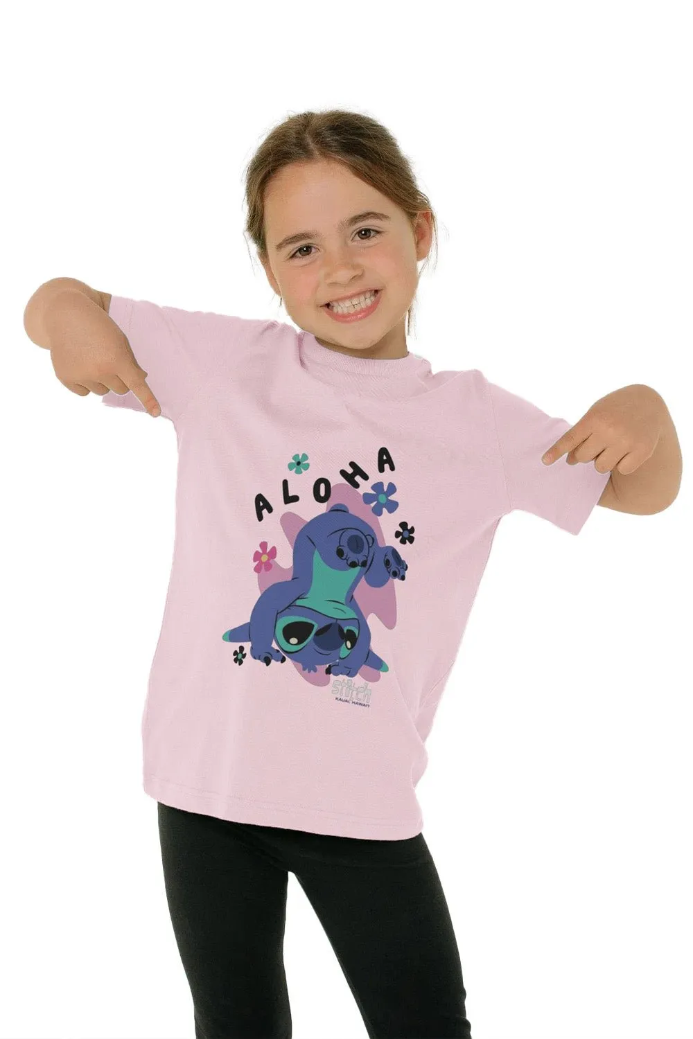 Disney Stitch Girls Pink T-Shirt