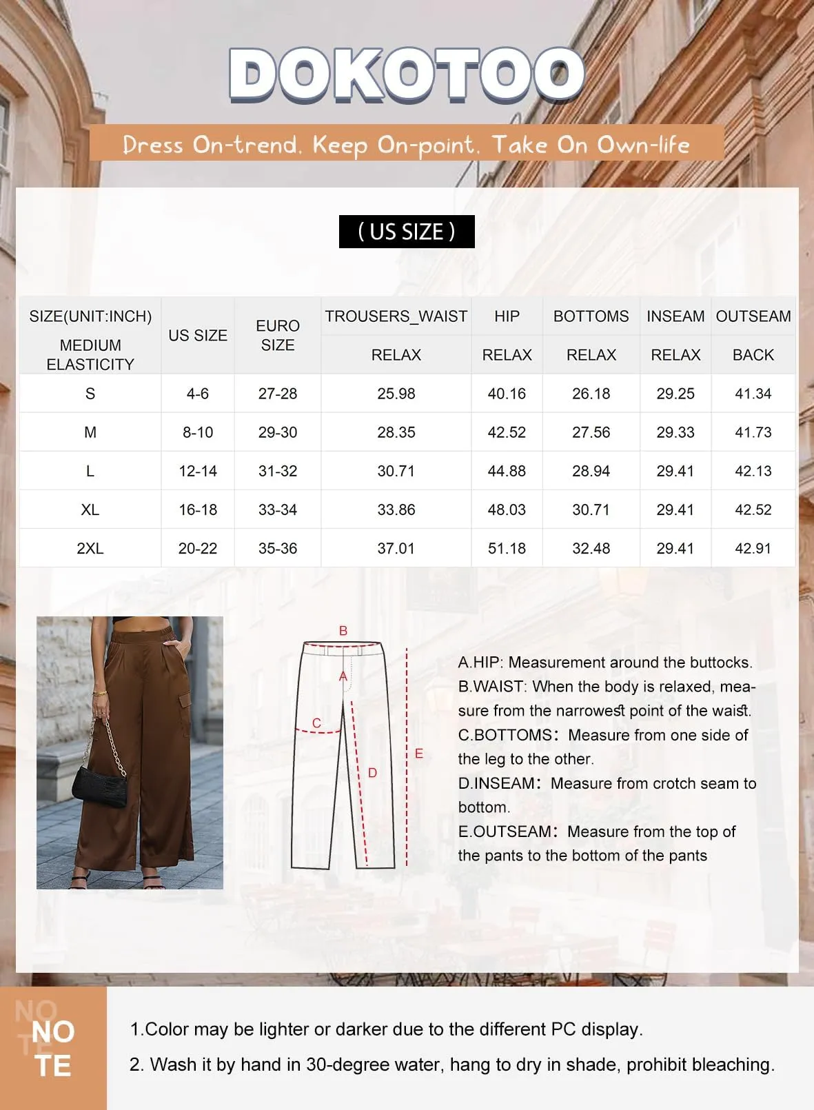 Dokotoo Black Women's Pants Wide Leg Trousers High Waisted Dress Cargo Pants for Women Trendy Casual Palazzo Pants Dressy Pants 2024 Outfits Fashion Clothes