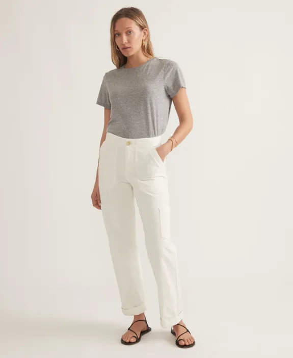 Easy Crew Tee in Heather Grey