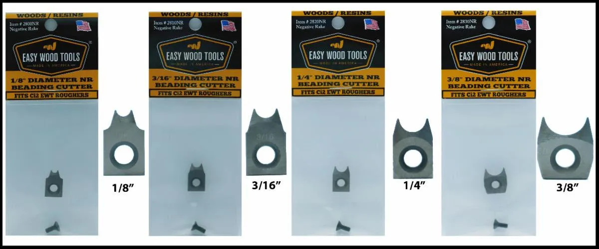 Easy Wood Tools Carbide Negative Rake Beading Cutter