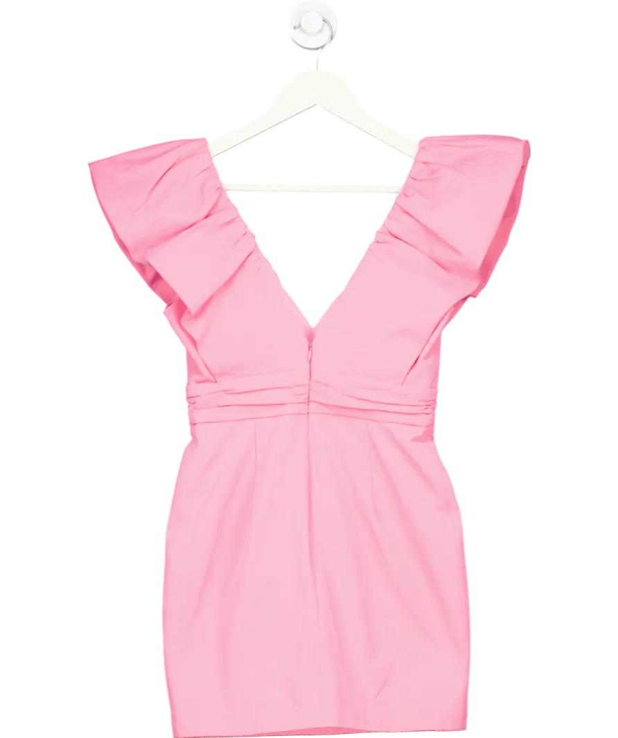 Elle Zeitoune Pink Destiny Fitted Mini Dress UK 6