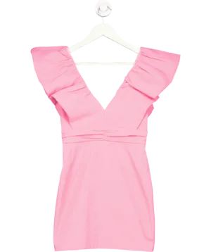 Elle Zeitoune Pink Destiny Fitted Mini Dress UK 6