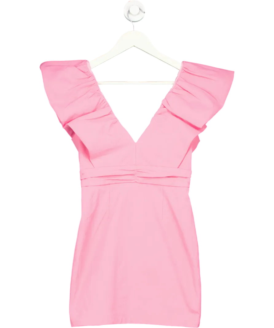 Elle Zeitoune Pink Destiny Fitted Mini Dress UK 6