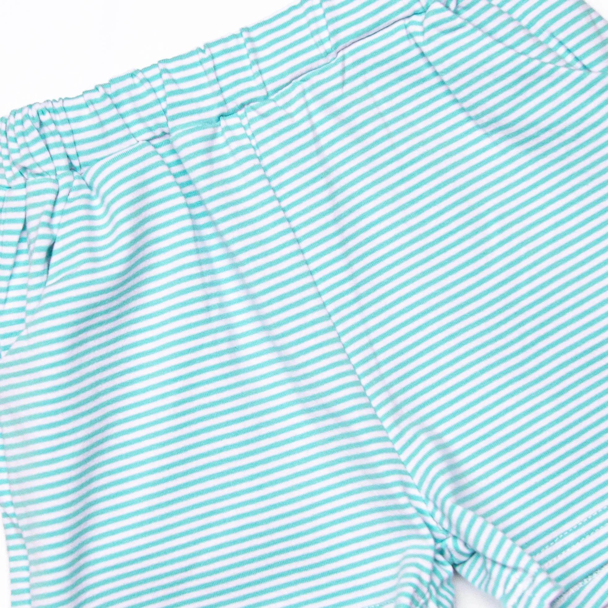 Evan Short Set, Mint Stripe
