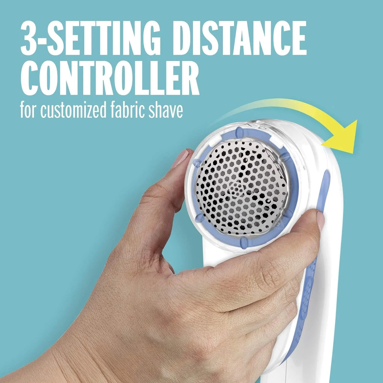 Fabric Shaver and Lint Remover, Battery Operated Portable Fabric Shaver, White