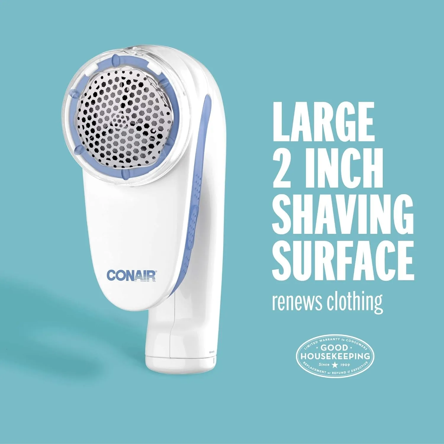 Fabric Shaver and Lint Remover, Battery Operated Portable Fabric Shaver, White