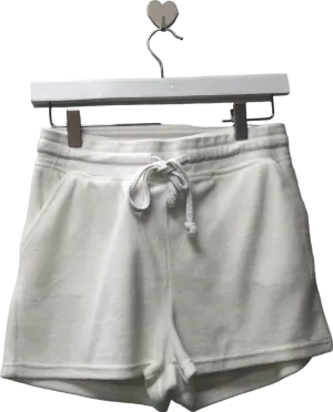 Fashion Nova White Faux Fur Shorts UK S