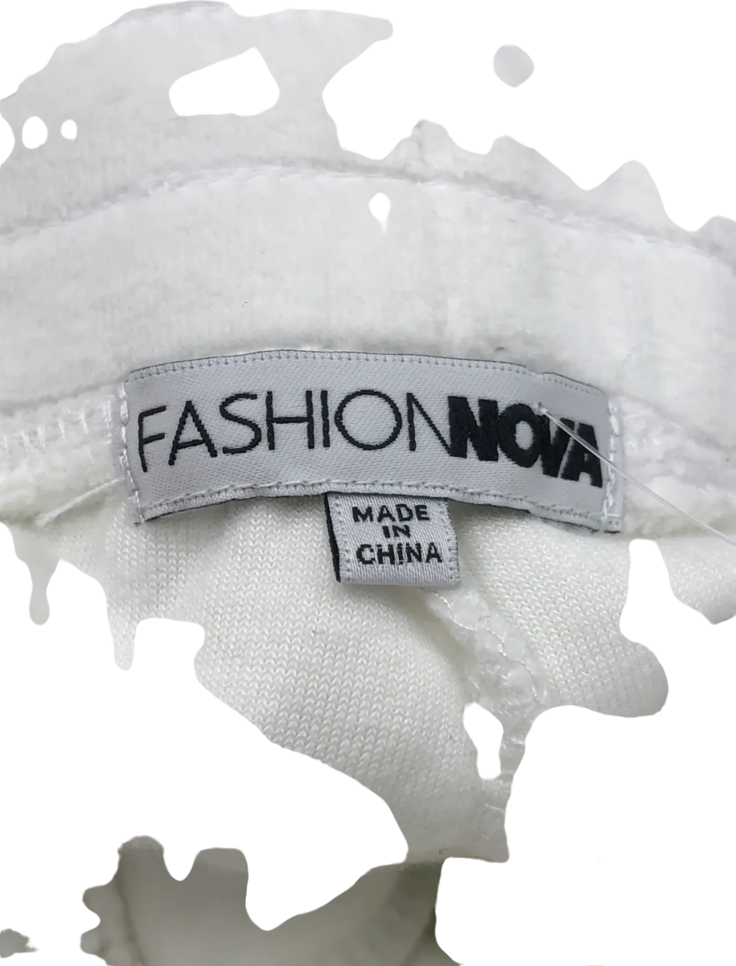 Fashion Nova White Faux Fur Shorts UK S