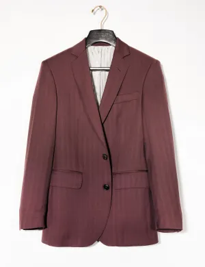 FINAL SALE: BKT50 Tailored Jacket in Wool Herringbone - Syrah