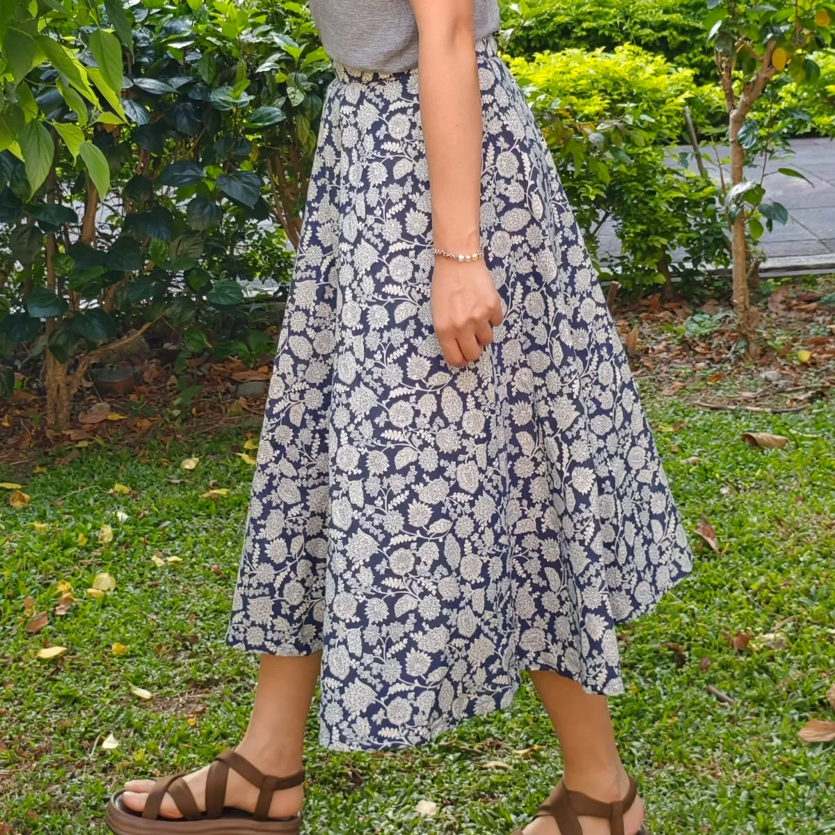 Floral Courtyard-Handmade Circle Skirt