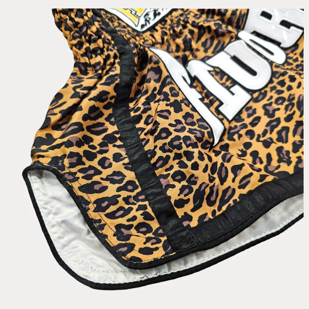 Fluory Leopard Adult Muay Thai Shorts