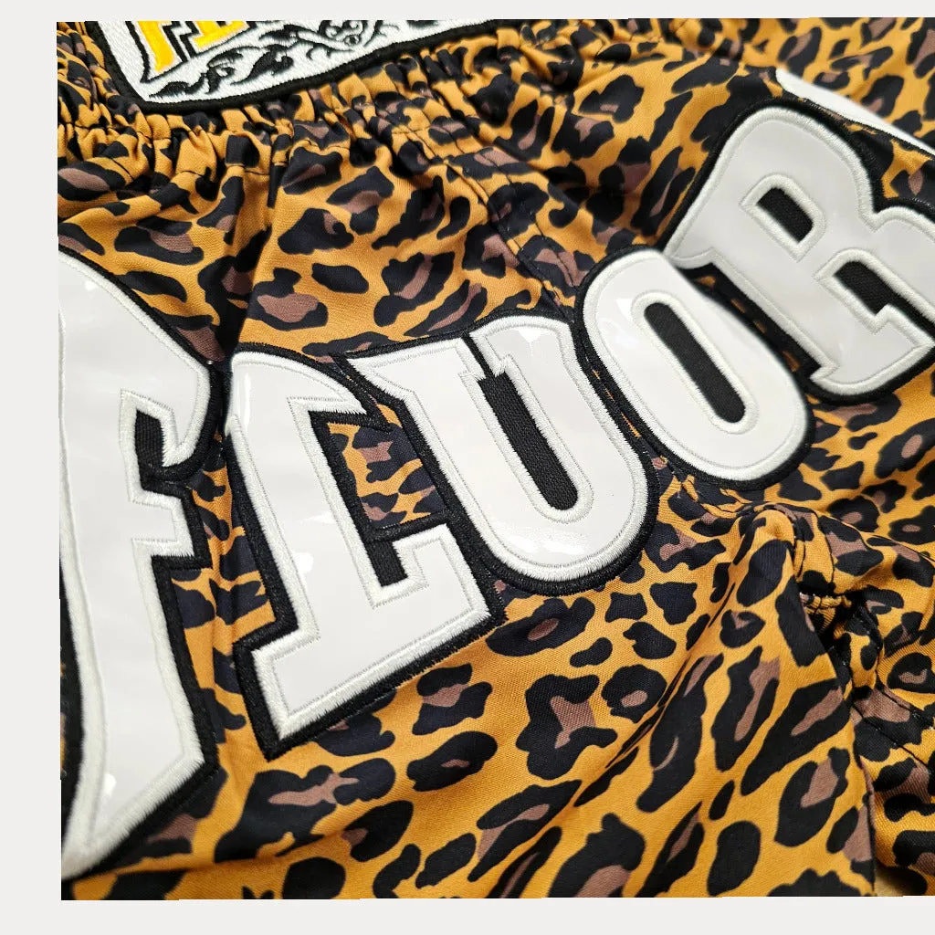 Fluory Leopard Adult Muay Thai Shorts