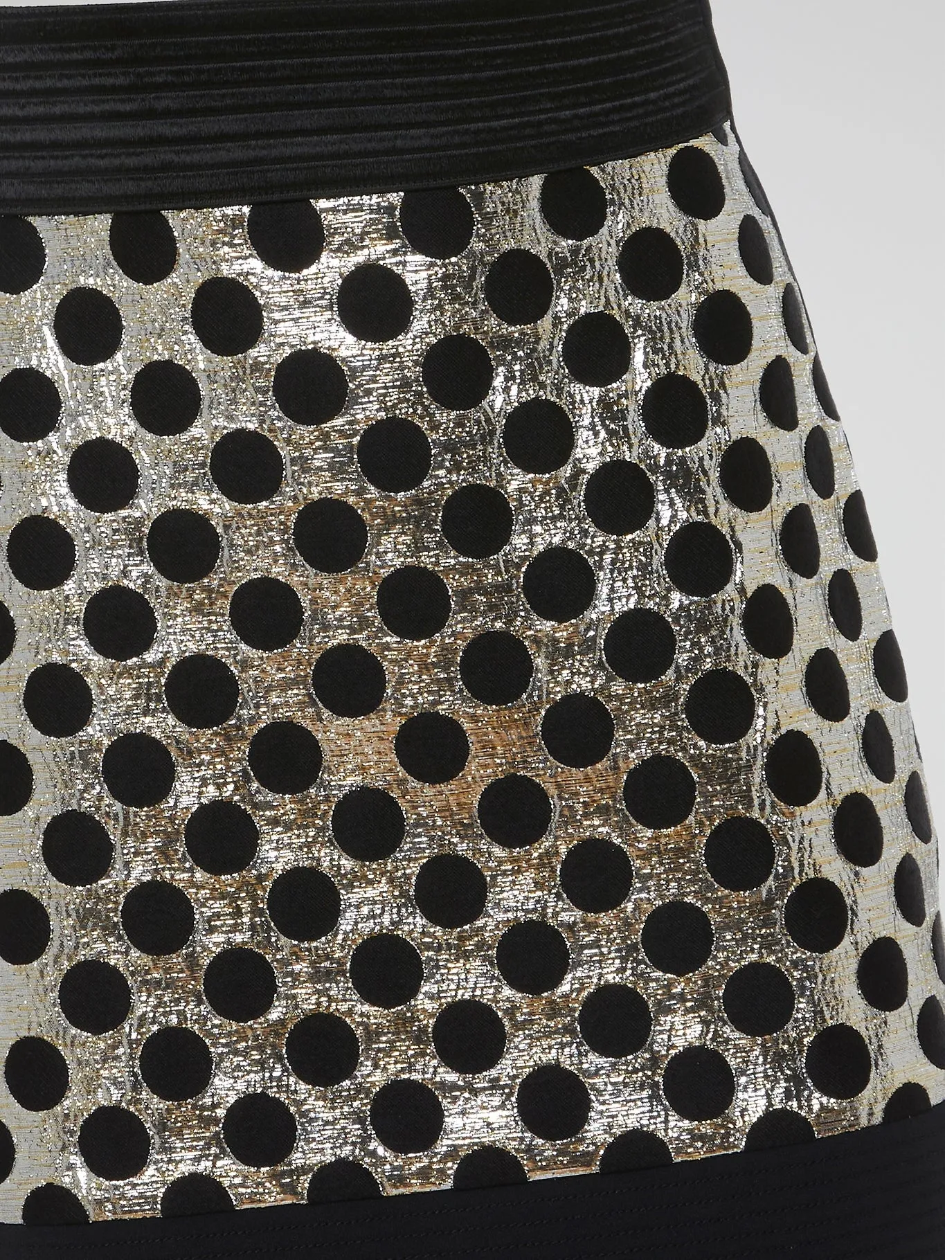 Foil Panel Polka Dot Skirt
