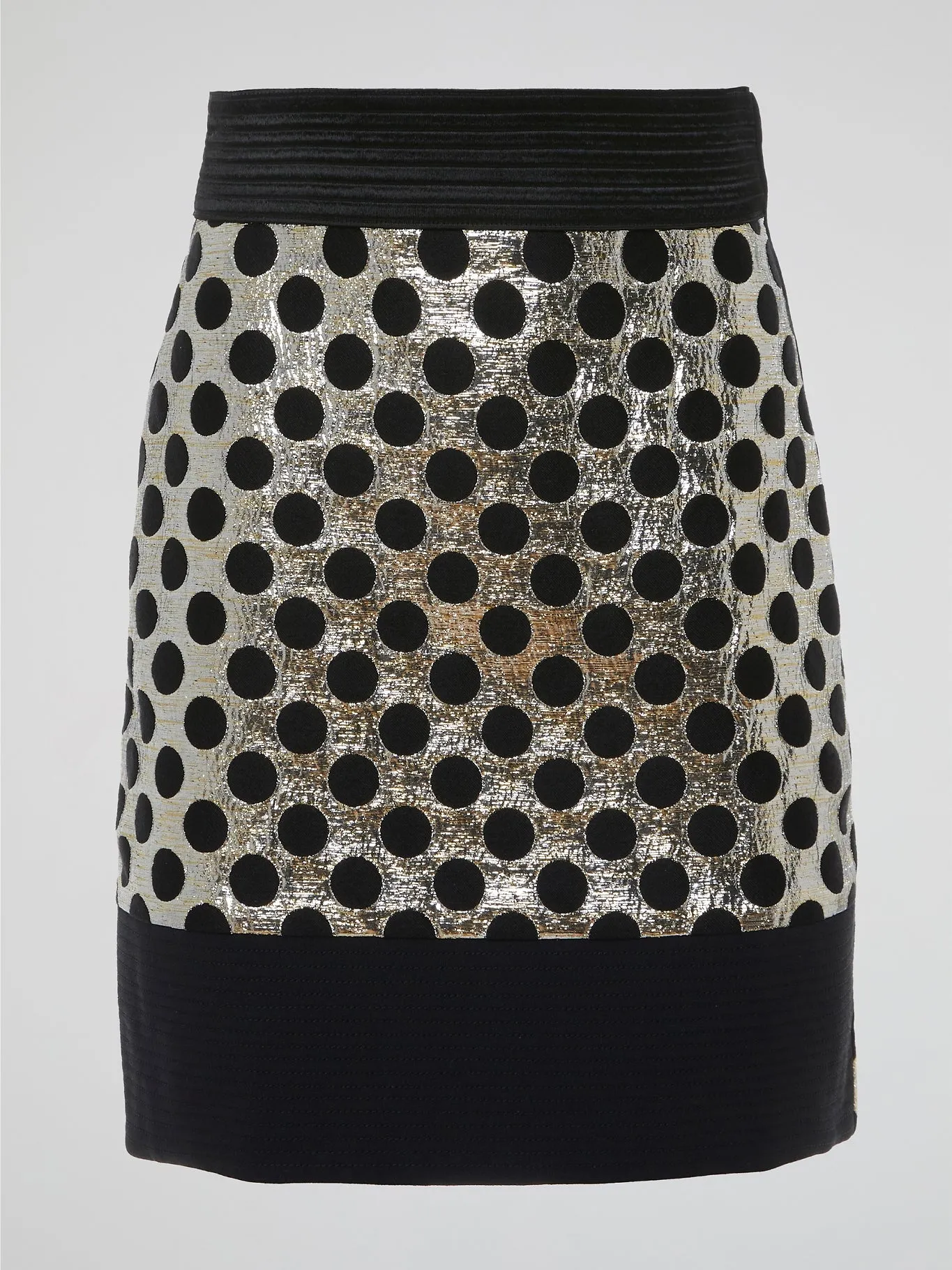 Foil Panel Polka Dot Skirt