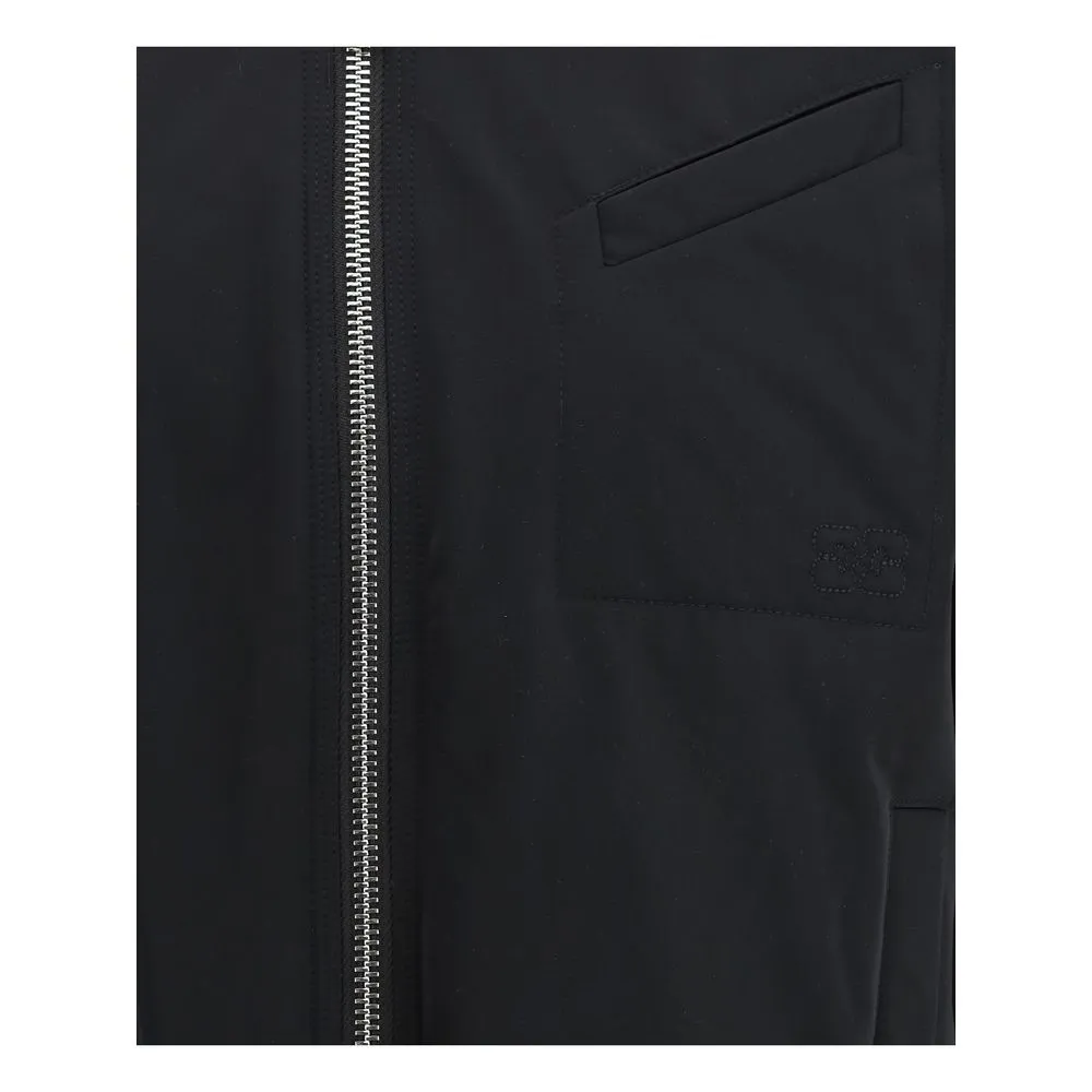Ganni Light Twill Oversized Short Bomber Jacke