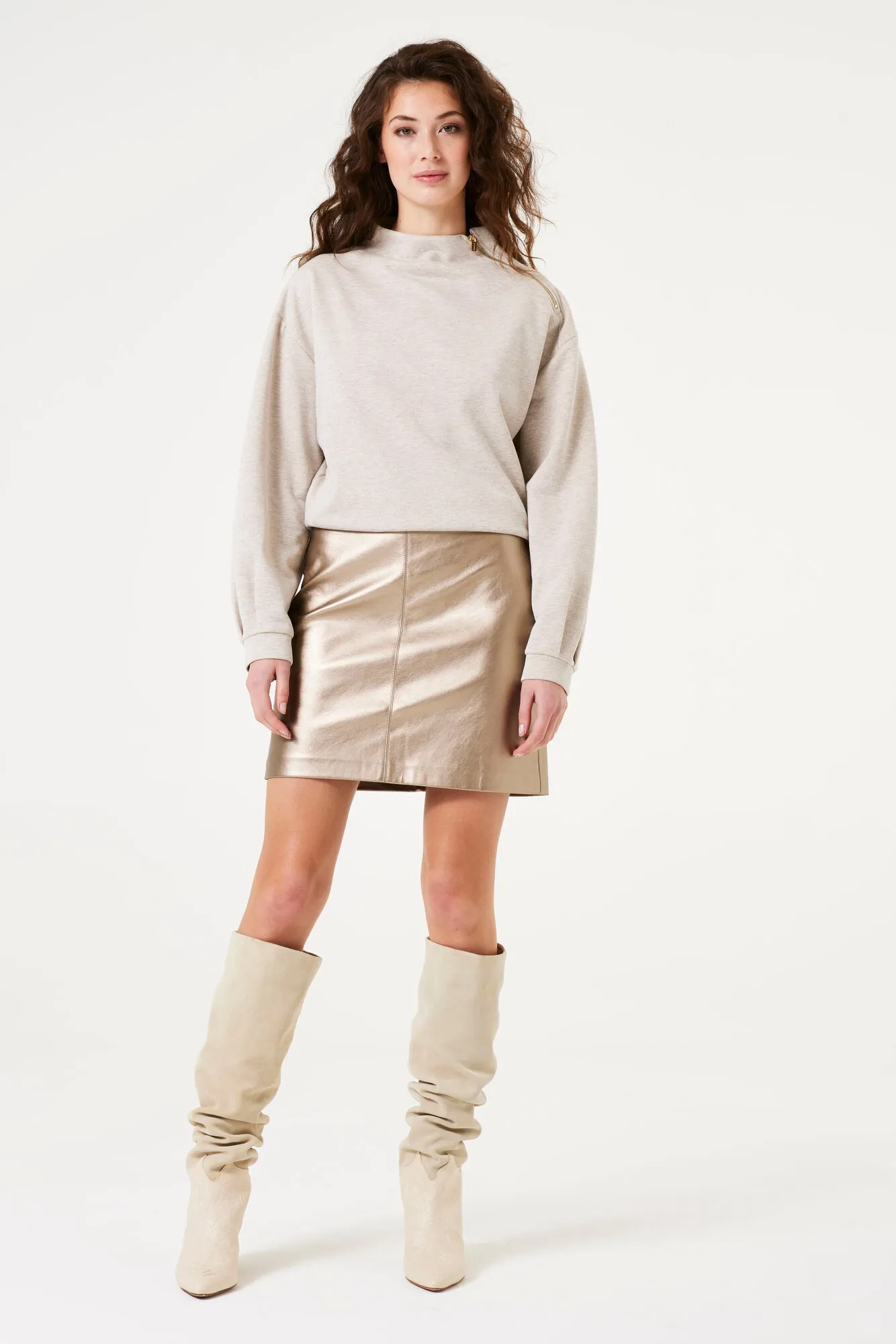 Garcia Mika Zip Sweater - Whitecap
