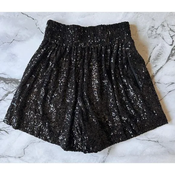 Generation Love Elise Sequin Shorts XXS Black