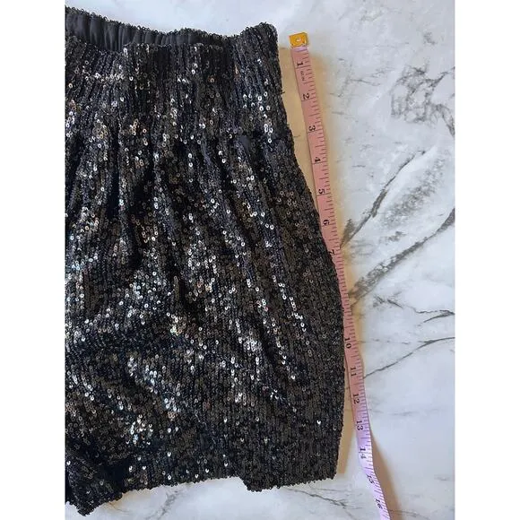 Generation Love Elise Sequin Shorts XXS Black
