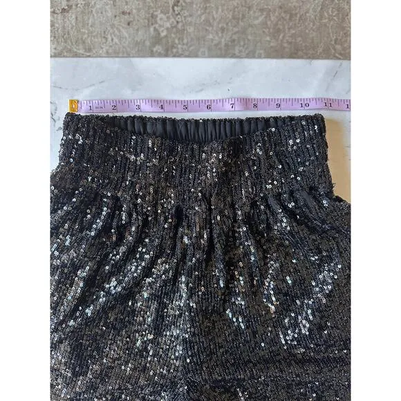 Generation Love Elise Sequin Shorts XXS Black