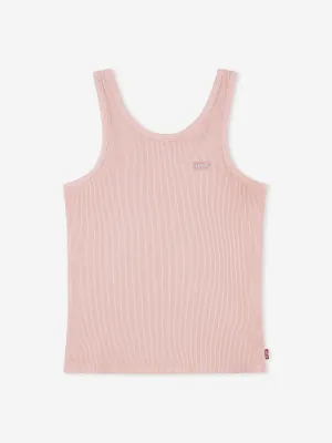 Girls Meet and Greet Ribbed Tank Top in Pink
