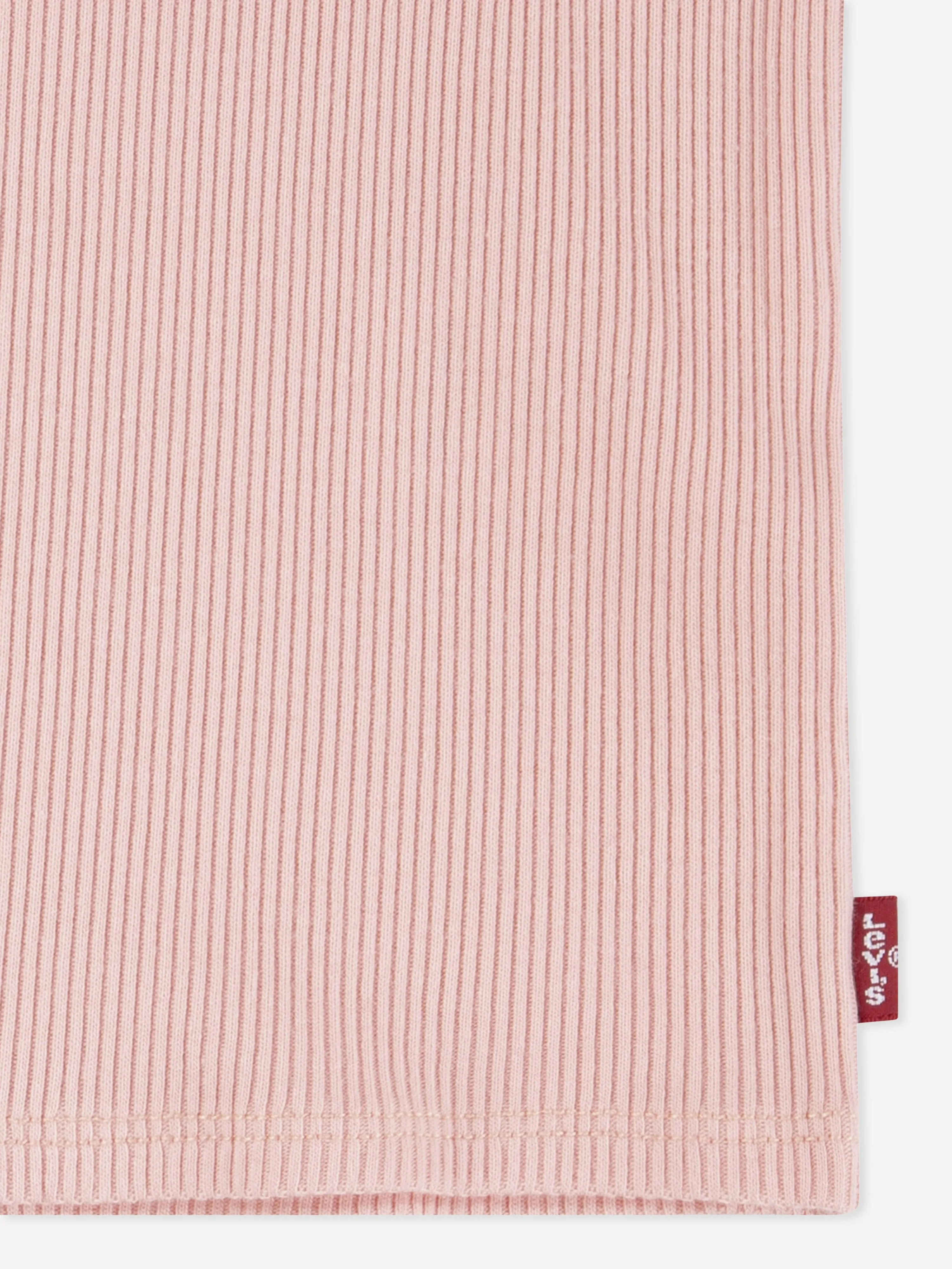 Girls Meet and Greet Ribbed Tank Top in Pink
