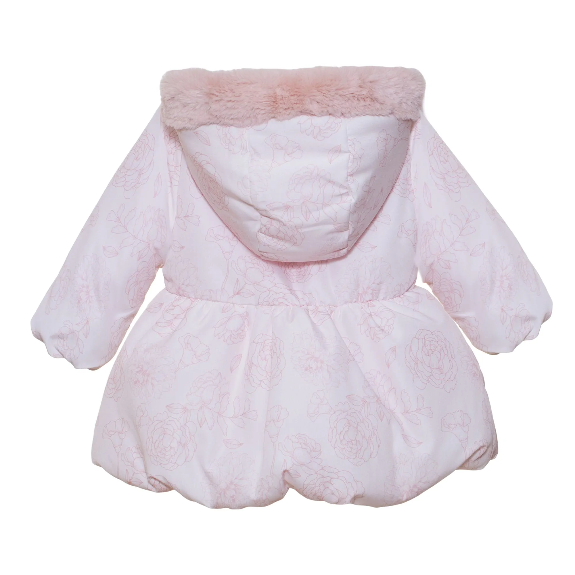 Girls Pink Bow Coat