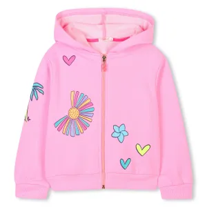 Girls Pink Hooded Cardigan