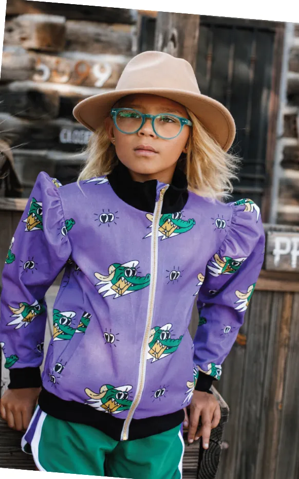 Green & Purple Retro Shorts - LAST ONE 2-3 years