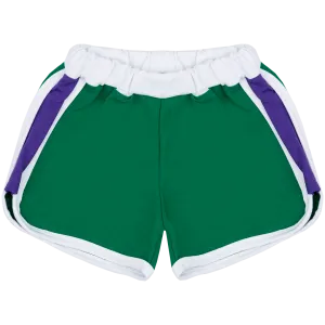 Green & Purple Retro Shorts - LAST ONE 2-3 years