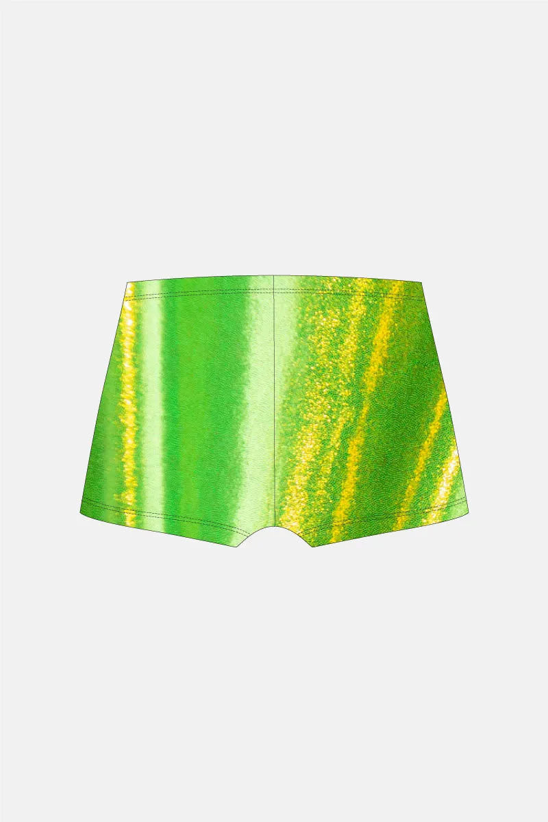 Green Gold Mystique Crystal Shorts