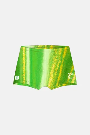Green Gold Mystique Crystal Shorts