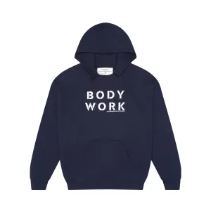 GYMNASIUM THE BODY WORK HOODED SWEATSHIRT NAVY BLUE