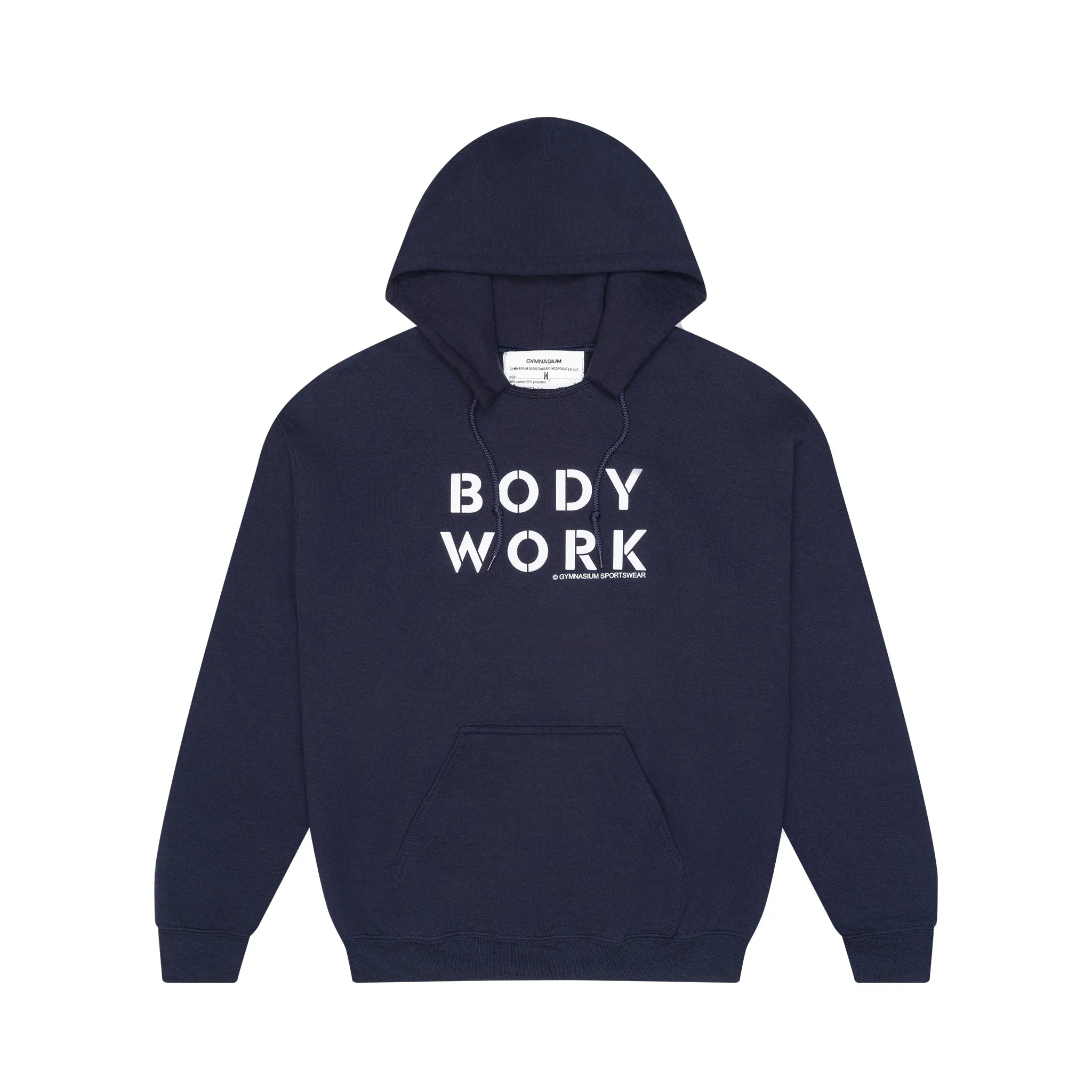 GYMNASIUM THE BODY WORK HOODED SWEATSHIRT NAVY BLUE