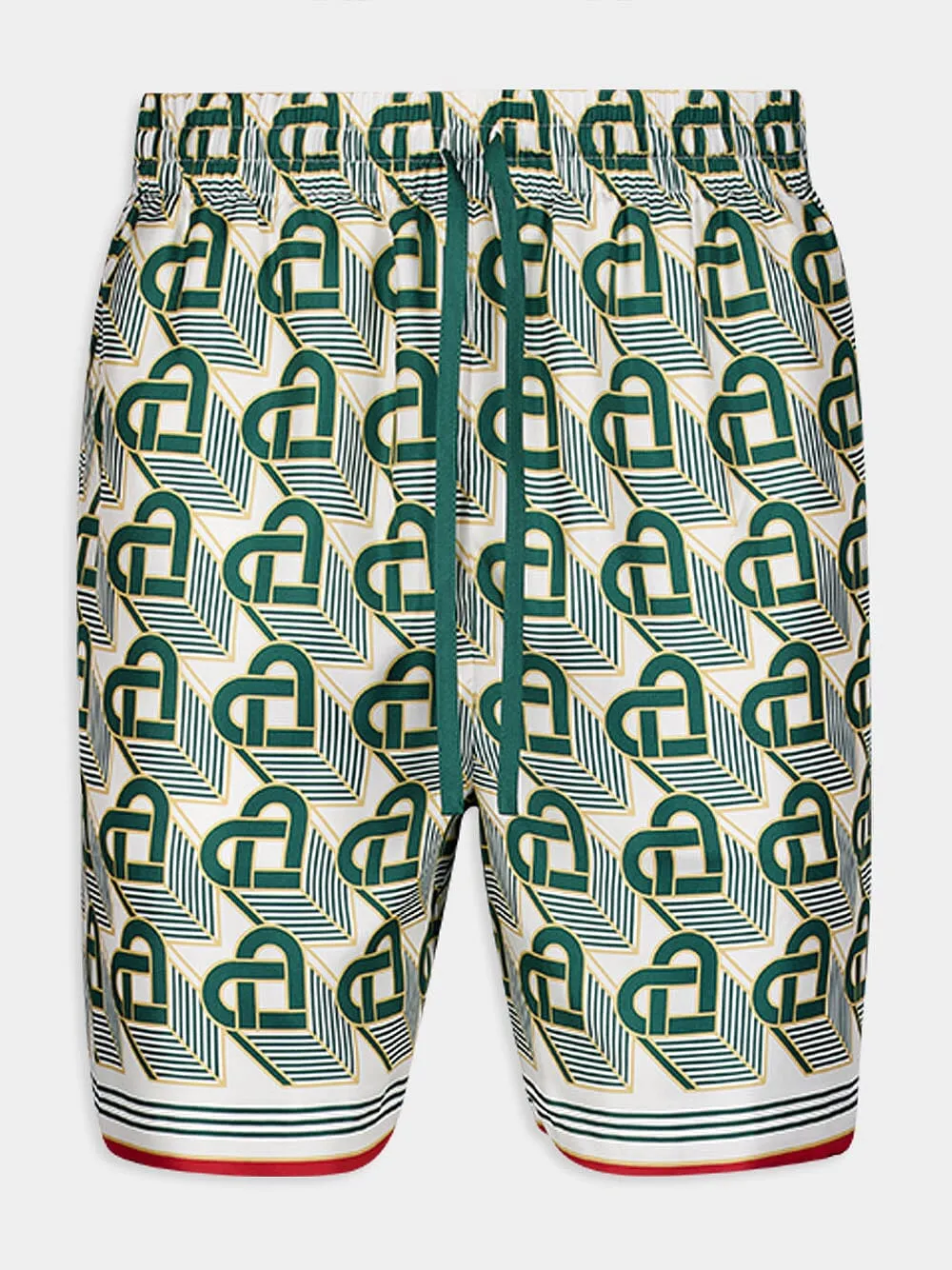 Heart Monogram Silk Shorts
