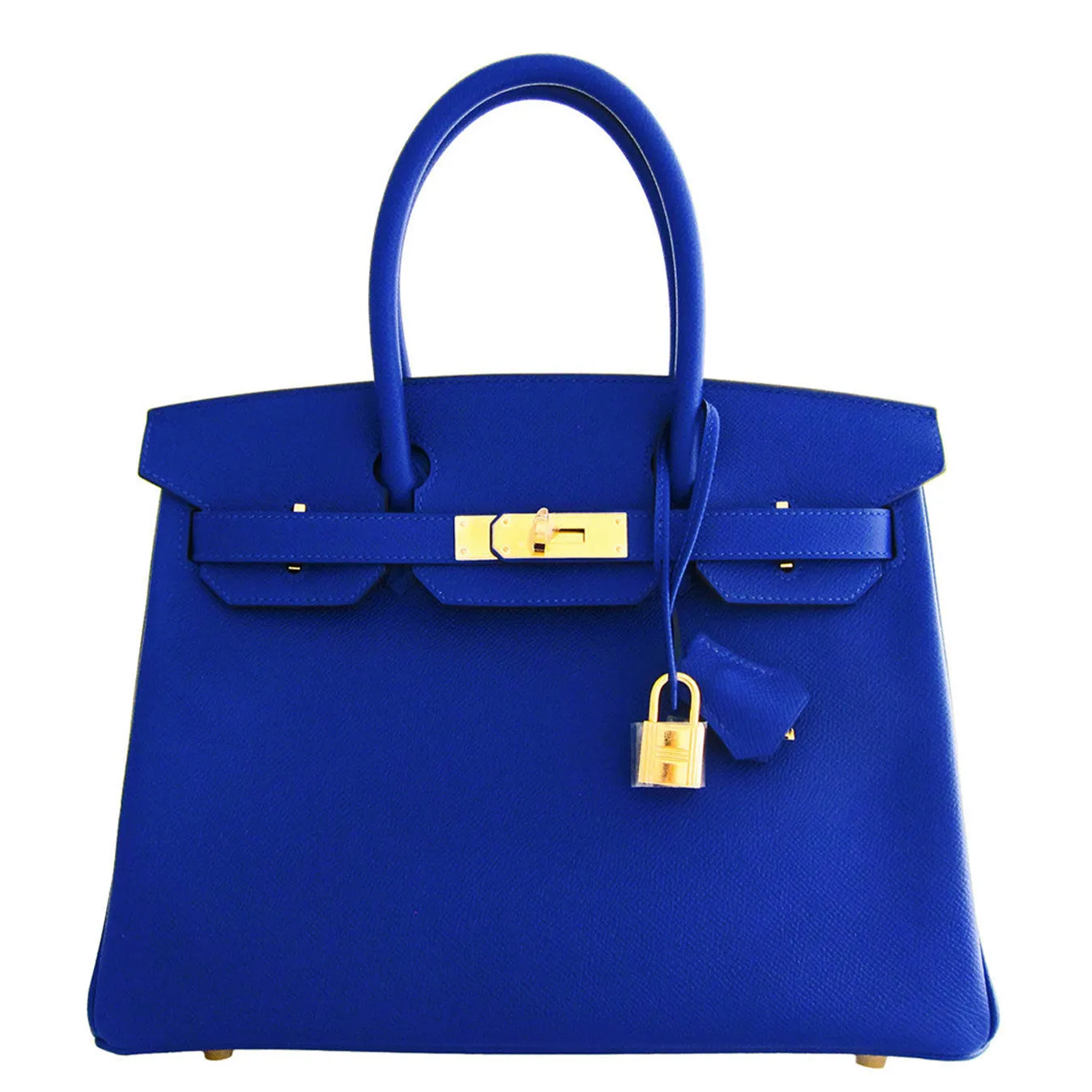 Hermes Blue Electric 30cm Epsom Birkin Gold Hardware GHW Electrifying!