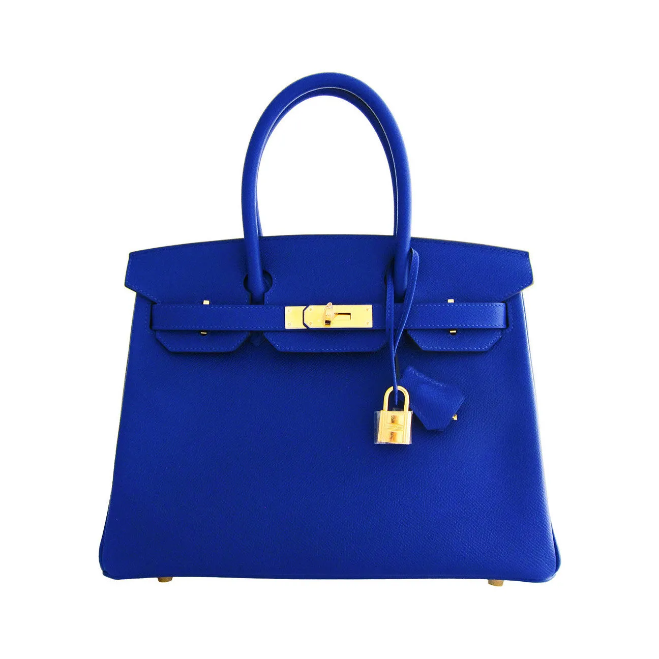 Hermes Blue Electric 30cm Epsom Birkin Gold Hardware GHW Electrifying!