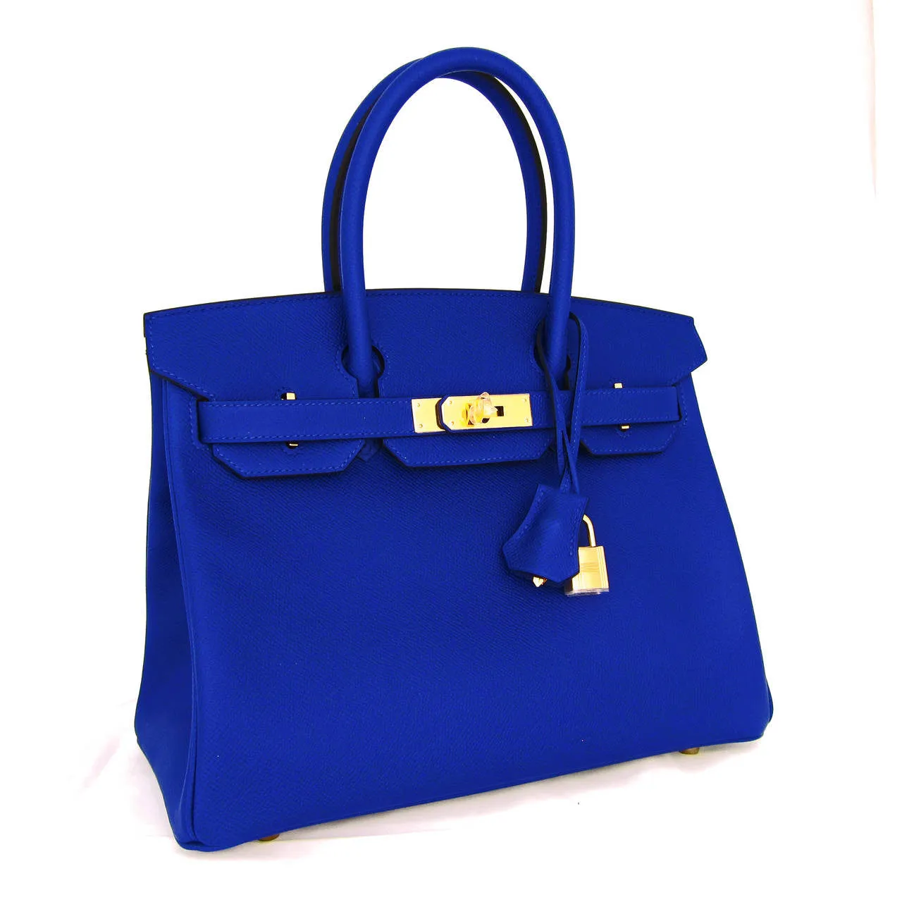 Hermes Blue Electric 30cm Epsom Birkin Gold Hardware GHW Electrifying!