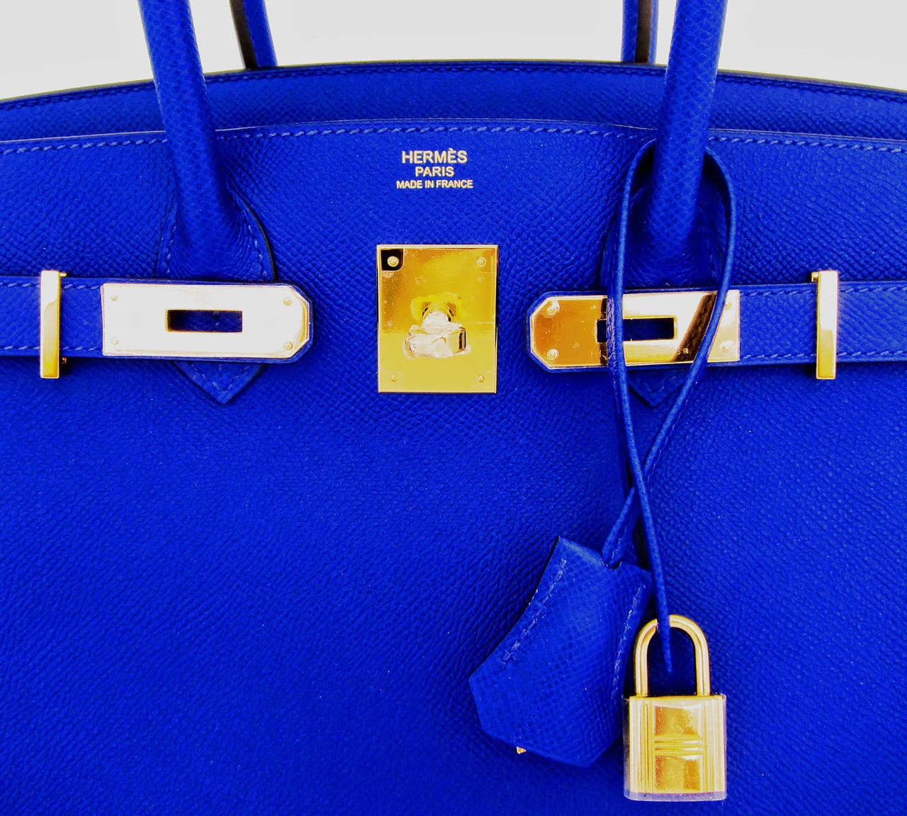Hermes Blue Electric 30cm Epsom Birkin Gold Hardware GHW Electrifying!