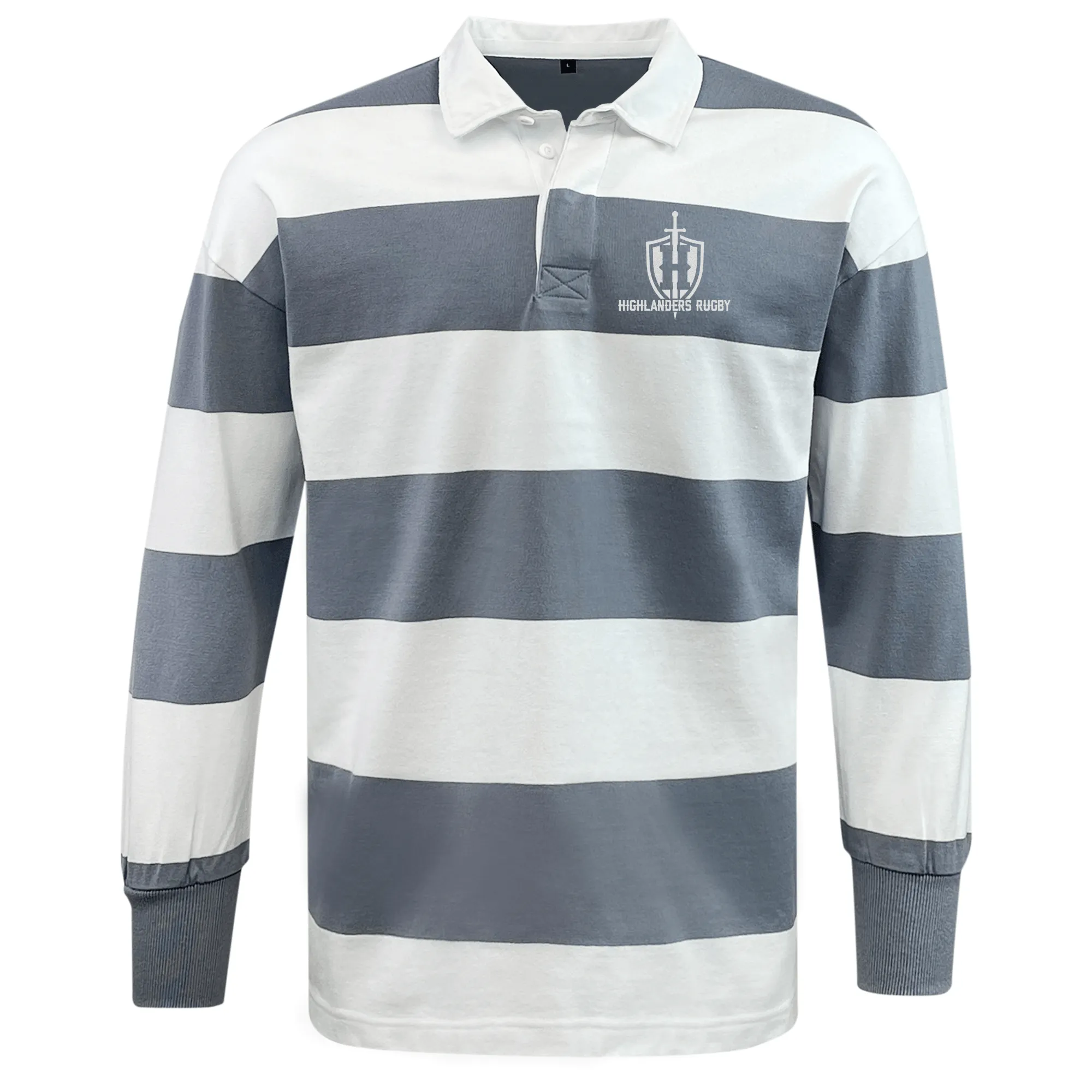 Highlanders Rugby NC Classic Long Sleeve Hooped Rugby Jersey