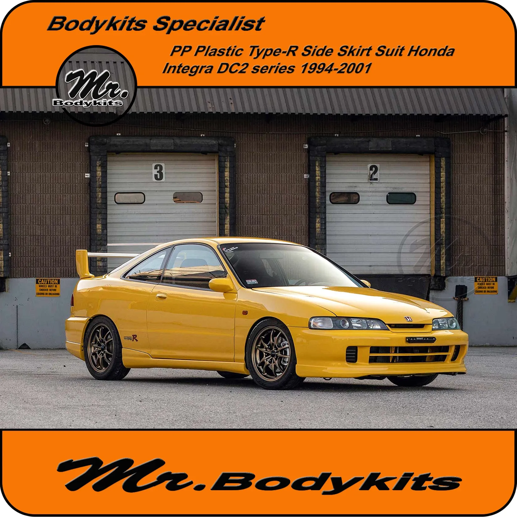 Honda Integra DC2 Plastic Type-R Style Side Skirts 1994-2001