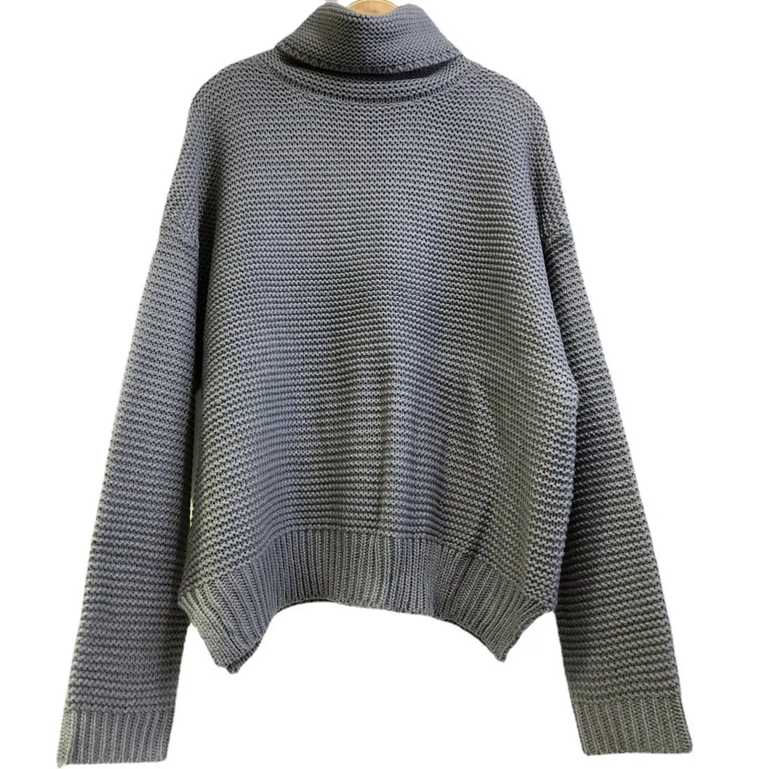 Hot Sale in Autumn and Winter 2023! Solid Color Knitted Sweater with Long Sleeves and High Neck for Women. C-241031-5