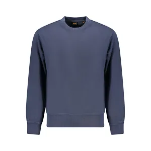 Hugo Boss Blue Cotton Men Sweater