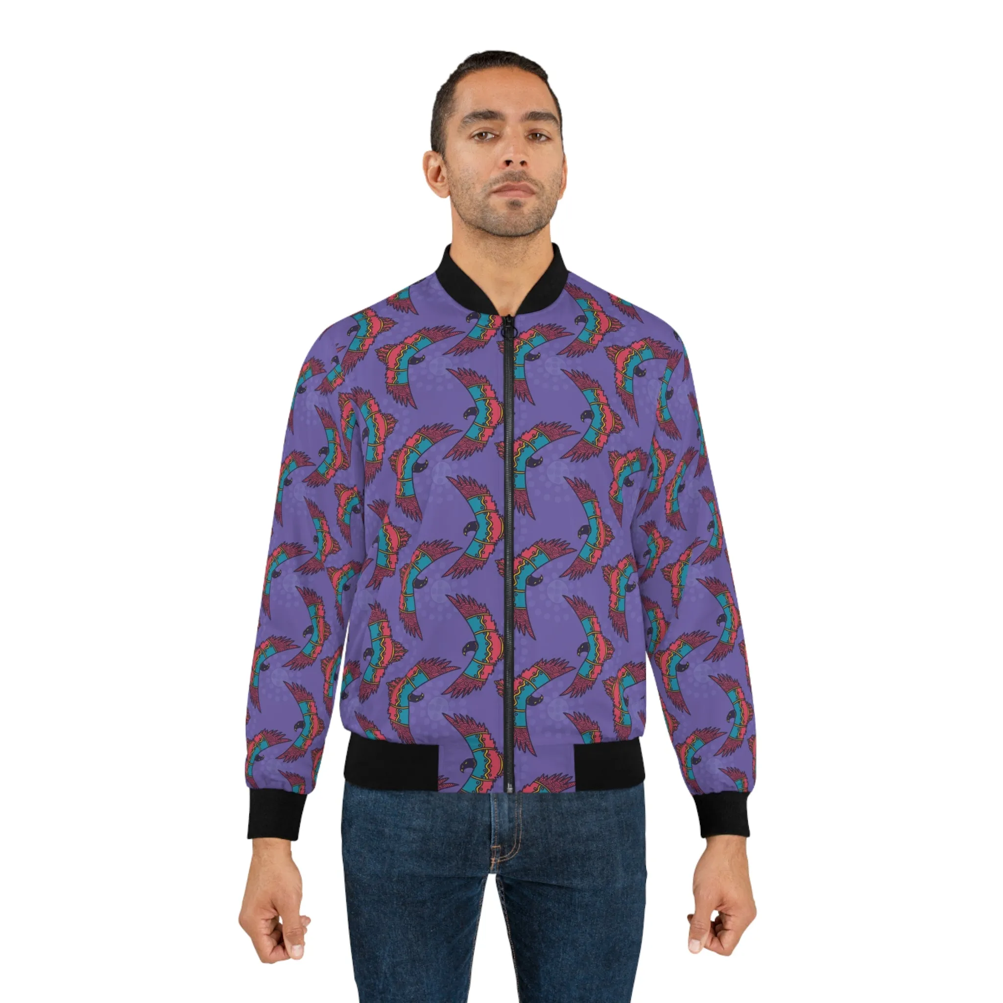 I Love Indigenous | Men's Bomber Jacket | Purple