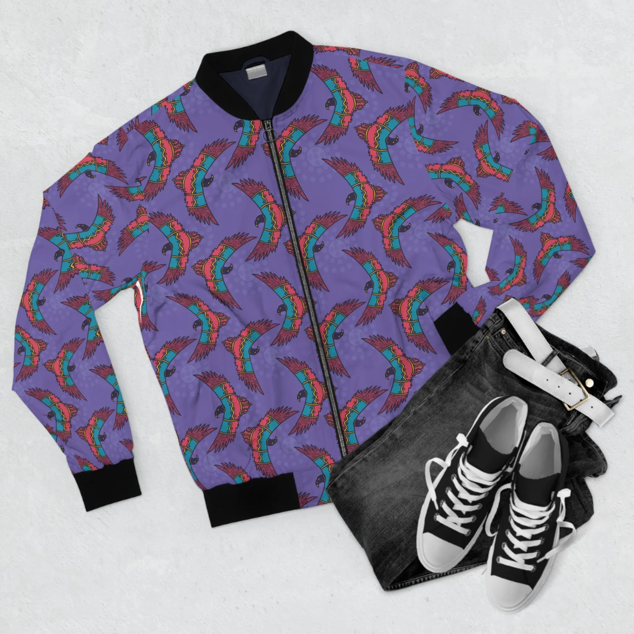 I Love Indigenous | Men's Bomber Jacket | Purple