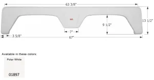Icon 01897 Fender Skirt; Tandem Axle; Fits Various Glendale Brands Including Golden Falcon; 67 Inch Length x 13-1/2 Inch Height