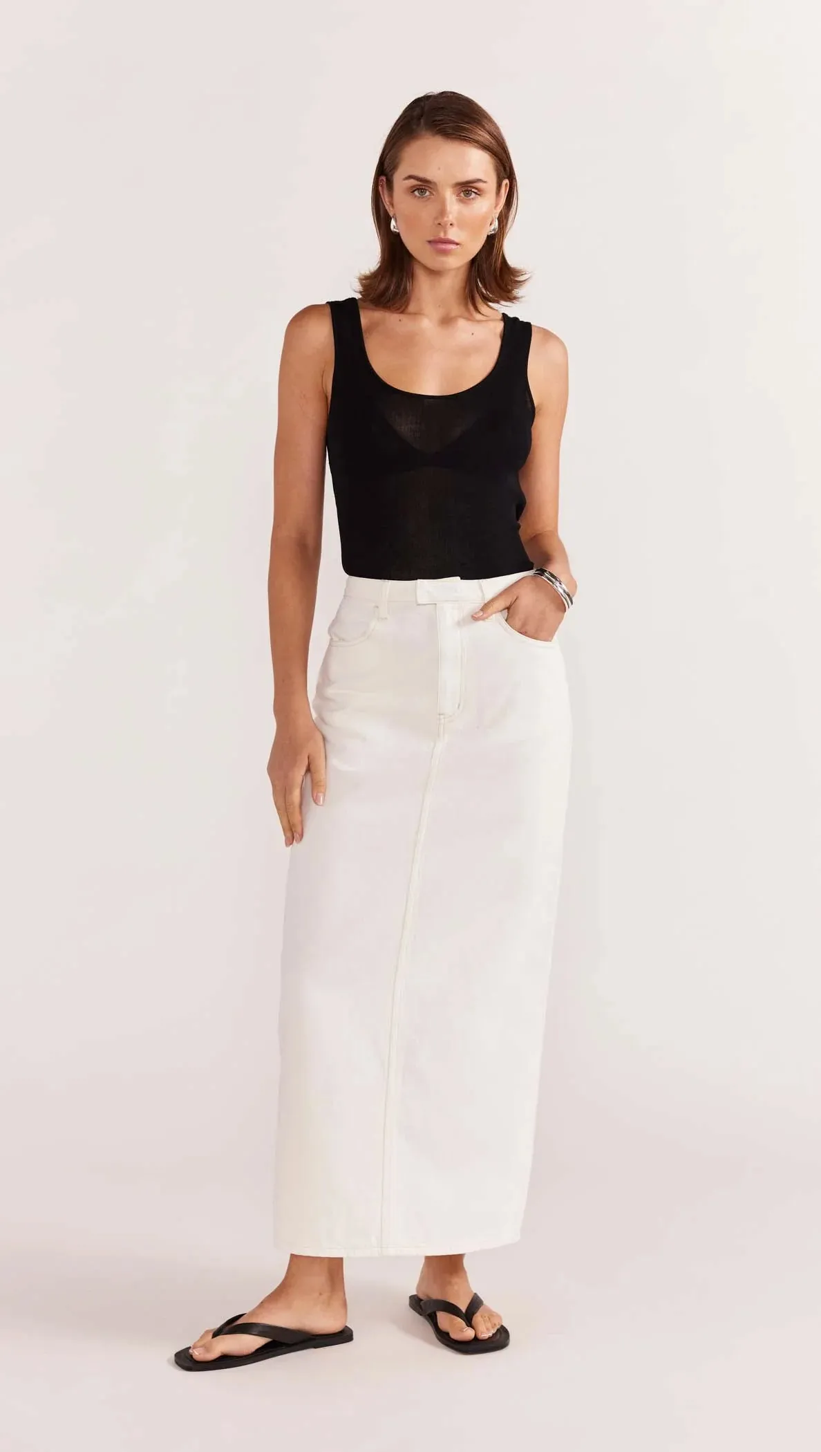 Innes Denim Midi Skirt